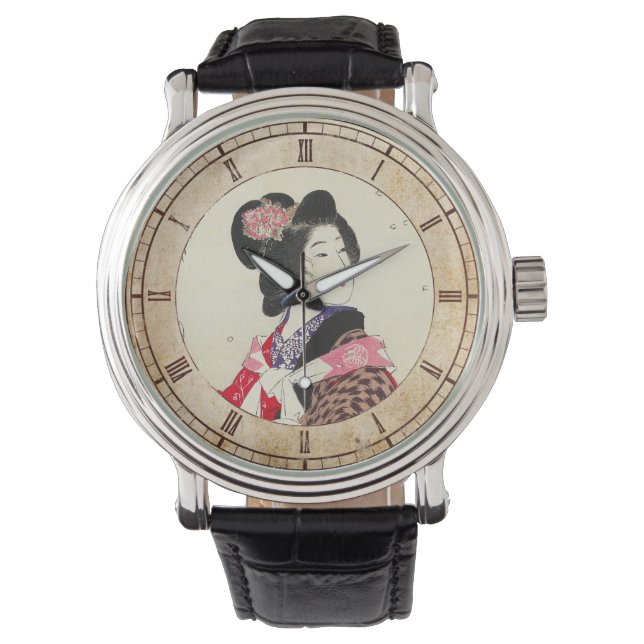 Montre Suzuki Kason Sakura japonaise femme art (devant)
