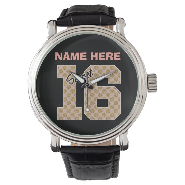 Montre Sweet 16 fille d'anniversaire (devant)