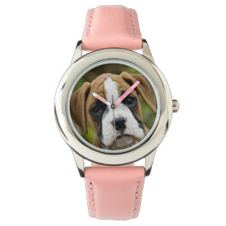 Montre Sweet Boxer Chien Chien Chien Photo Girls Wristwat