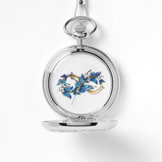 Montre Symbol Infinity of Blue Morpho Butterflies (Recto)