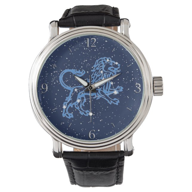 Montre Symbole astrologique de Gemini et constellation (devant)