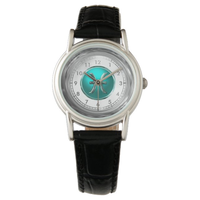 Montre Symbole astrologique des Poissons (devant)
