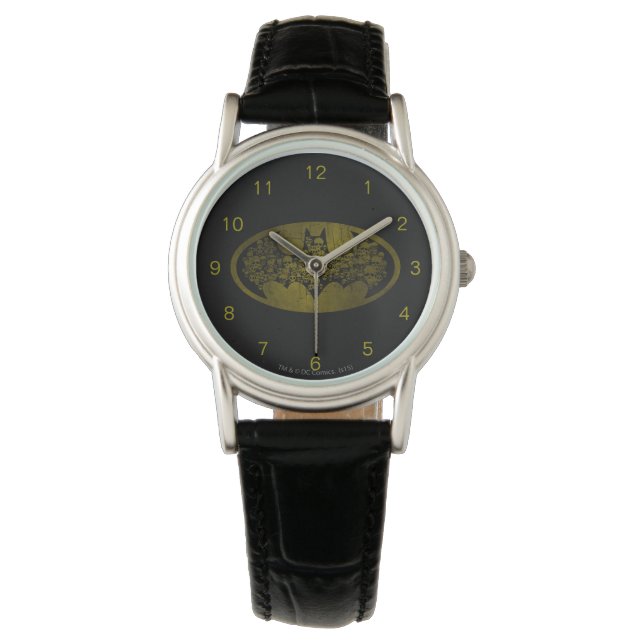 Montre Symbole Batman | Crânes dans le logo de chaume (devant)