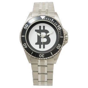 Montre Symbole Bitcoin noir d'origine Logo Wrist Watch