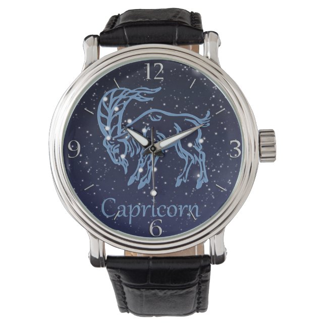Montre Symbole Capricorne Constellation et Zodiaque avec  (devant)
