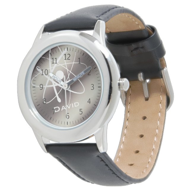 Montre Symbole d'Atom | Cadeaux pour enfants intelligents (Incliné)