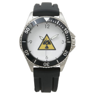 Montre Symbole d'avertissement de rayonnement dangereux (