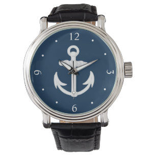 Montre Symbole de Ancre marine blanc/bleu