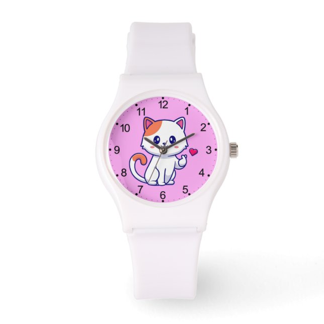 Montre Symbole de chat mignon en amour main-57577 (Recto)