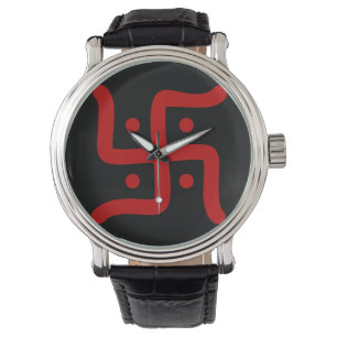 Montre symbole de la swastika hindoue traditionnelle indi
