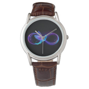 Montre Symbole de Neon Infinity par Glowing Hummingbird