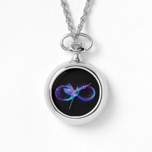 Montre Symbole de Neon Infinity par Glowing Hummingbird