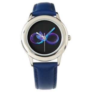 Montre Symbole de Neon Infinity par Glowing Hummingbird