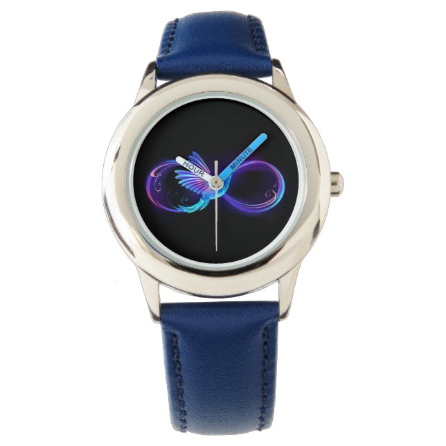 Montre Symbole de Neon Infinity par Glowing Hummingbird (devant)