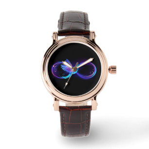 Montre Symbole de Neon Infinity par Glowing Hummingbird