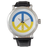 Symbole de paix du drapeau bleu ukrainien