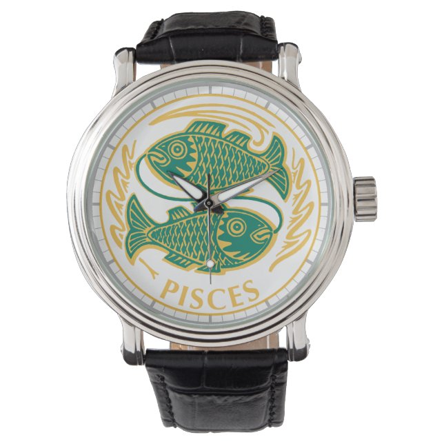 Montre Symbole des Poissons du Zodiaque (devant)