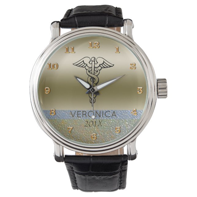 Montre SYMBOLE Médicale DE CADURÉE | Infirmières infirmiè (devant)