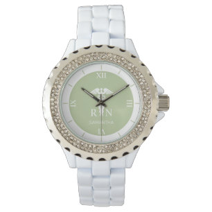 Montre Symbole Médicale RN personnalisé Nurse Roman Dia