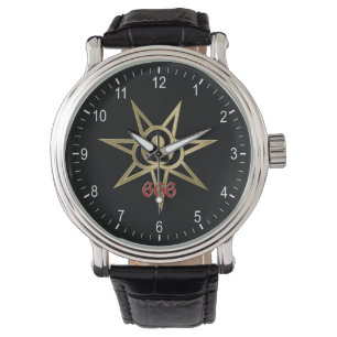 Montre Symbole occulte septagram