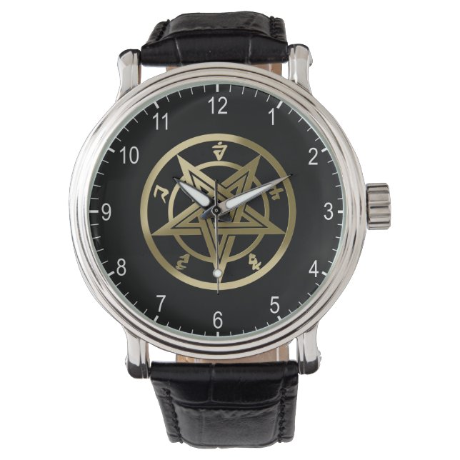 Montre Symbole pentagramme classique (devant)