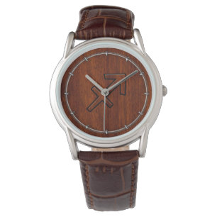 Montre Symbole Sagittarius Zodiac sur la décoration en bo