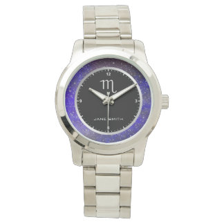Montre Symbole Scorpio Zodiac Galaxy Stars Personnalisé