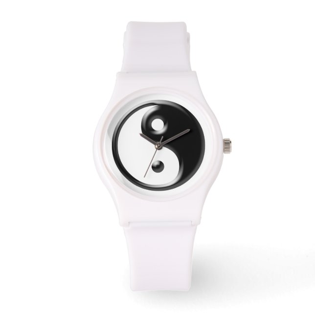 Montre SYMBOLE YIN Yang Noir (Recto)