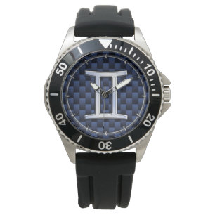 Montre SYMBOLE Zodiaque Gemini Marine Style Fibre de carb