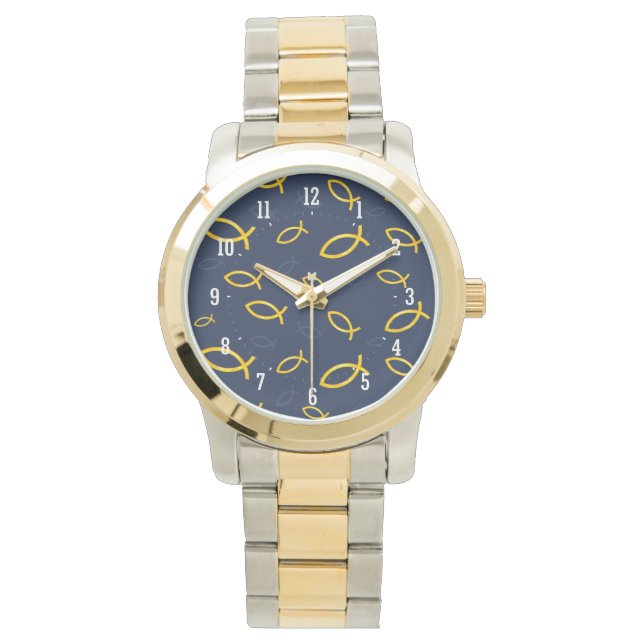 Montre Symboles de poisson chrétien (devant)