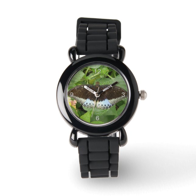 Montre Sympa Tropical Butterfly Parties scintillant Numér (Recto)