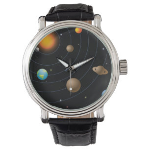 Montre Système solaire illustré