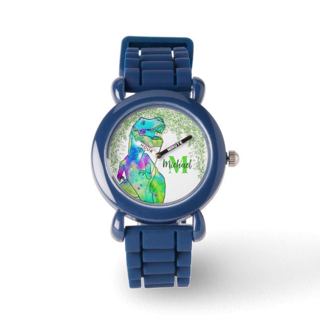 Montre T-Rex coloré personnalisé (Recto)