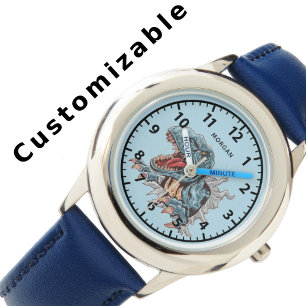 Montre T-Rex Dinosaur GARDE PERSONNALISÉE POUR ENFANTS