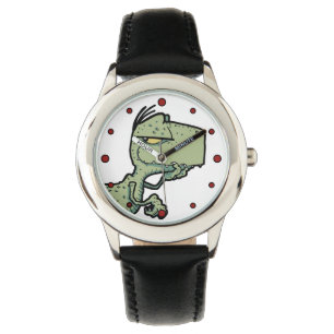 Montre T-Rex Dinosaur Rouge Vert Cartoon Enfants