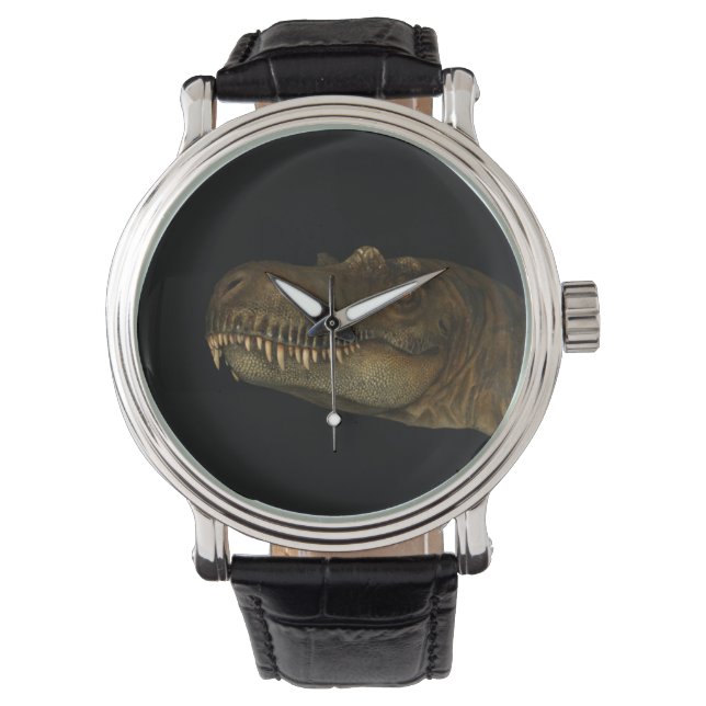 Montre T-Rex Tyrannosaurus Rex Dinosaur Tête Dino Face (devant)