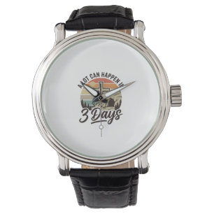 Montre T-Shirt D rétro 3 jours de Pâques chrétienne Croix
