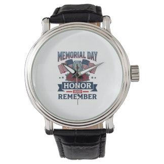 Montre T-shirt patriotique d'honneur et de souvenir de la