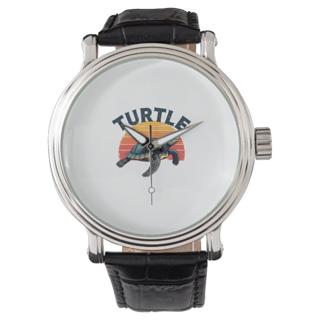 Montre T-shirt tortue rétro (devant)