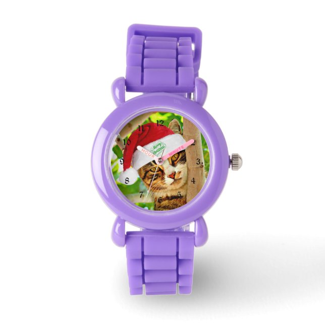 Montre Tabby de Noël dans un arbre (Recto)