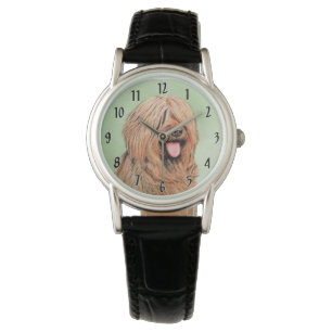 Montre Tableau de bord - Joli art original chien