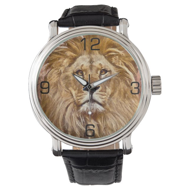 Montre Tableau de Portrait de Lion (devant)