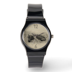 Montre Tableau original Eau Buffle Ox Année Zodiac W2