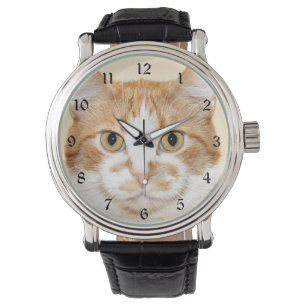Montre Tablette orange et blanche