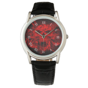 Montre tache rouge de tête de crâne