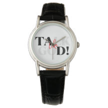 Talk Like God Red white and black watch