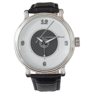 Montre Tambour Rock Musique Noir et Blanc Cool