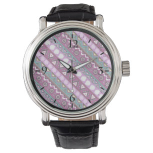 Montre Tapis de souris design couleur motif ethnique