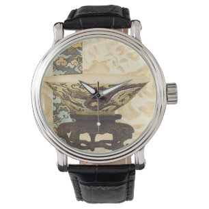 Montre Tapisserie asiatique avec la conception de cuvette