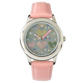 Montre Tapisserie Pastel Heart